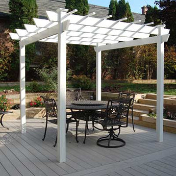 Dura-Trel Kingston Pergola, White, 7' x 7'