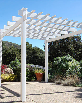 Dura-Trel Princeworth Pergola, White, 8.75' x 8.75'