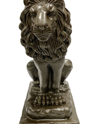 Emsco Guardian Lion Statue, Bronze Colored