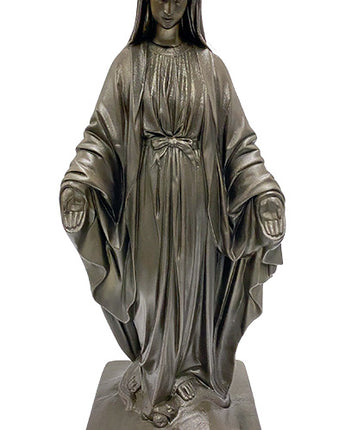 Emsco Virgin Mary Statue, Bronze Colored