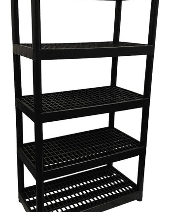 Emsco Five Tier Shelving Unit, Black, 64"H