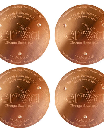 Erva Bird Bath Purification Disks, Copper, Pack of 4