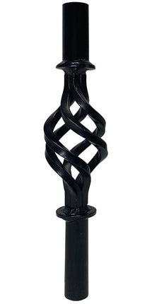 Erva Pole Extender with Decorative Swirl, Black, 11.25"H