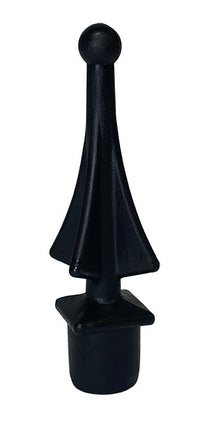 Erva Decorative Finial for 1" Outer Diameter Poles, Black