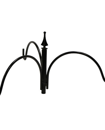 Erva Steel Three Arm Pole Top Hanger Assembly, Black, 20.5"L