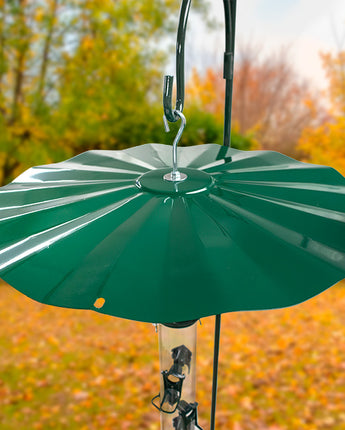 Erva Hanging Squirrel Baffle, Galvanized, Green, 21.25" dia.