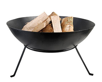 Esschert Design Black Steel Fire Bowl w/Stand, 23.75" dia.