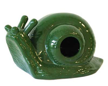 Esschert Design Snail-Shaped Ceramic Slug Trap, Green