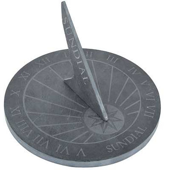 Esschert Design Slate Sundial, Gray, 9.75" dia.