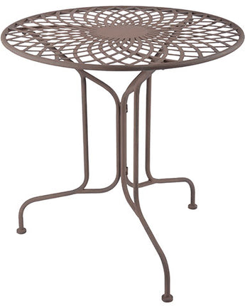 Esschert Design Steel Spiral Table, Brown, 28.5"H