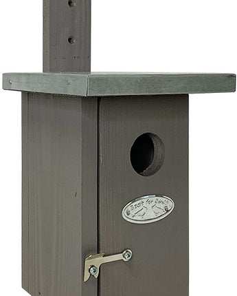 Esschert Design Wren Nest Box with Metal Roof, Gray