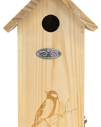 Esschert Design Wooden Titmouse House with Line Drawing