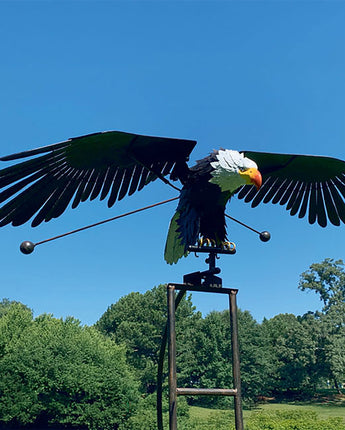 Esschert Staked Metal GIANT Flying Eagle Rocker, 74"H
