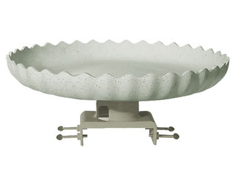 Farm Innovators Decorative Scalloped Bird Bath w/ Deck Mount