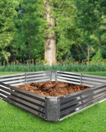 Gardeneer Rustic Raised Garden Bed Kit, 4'L x 4'W