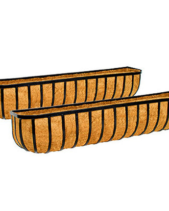 Gardman Forge Wall Troughs with Coco Liners, 48"L, set of 2