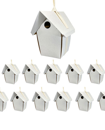 GreenBird Eco Friendly Unassembled Bird Houses, Pack of 12