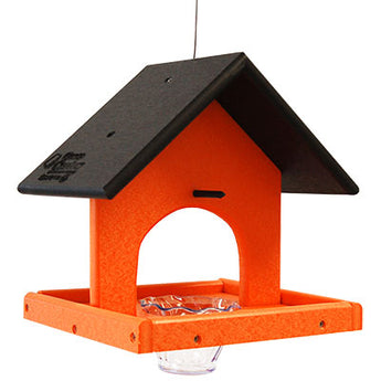 Amish Made Recycled Plastic Single Oriole Feeder, Blk/Orng