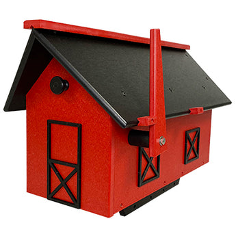 Amish Made Recycled Plastic Mailbox, Black and Red