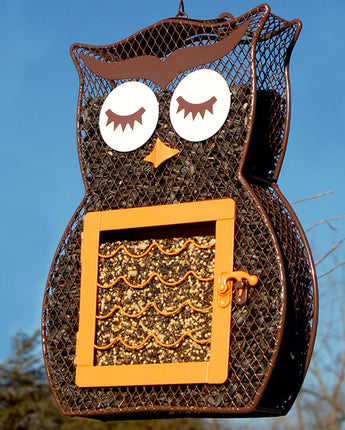 Heath Owl Seed and Suet Bird Feeder