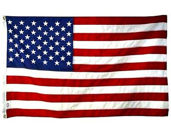 Heath Stitched Nylon American Flag with Grommets, 3' x 5'