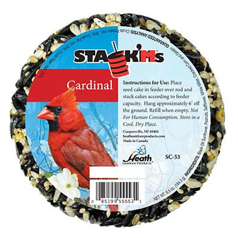 Heath Cardinal Stack'ms Seed Cakes, 6.5 oz., Pack of 6