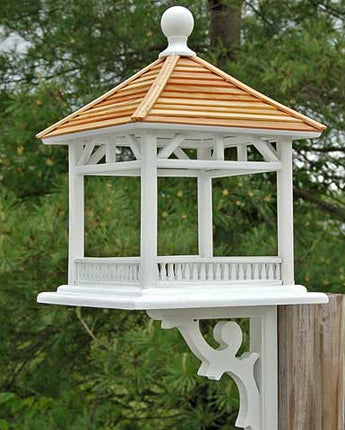 Home Bazaar Dream House Bird Feeder with Bracket, Pine