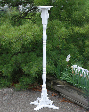 Home Bazaar Classic Tall Pedestal with Auger, White, 5’