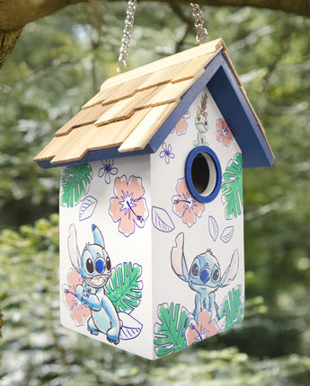 Home Bazaar Stitch Standard Bird House, Hibiscus Print