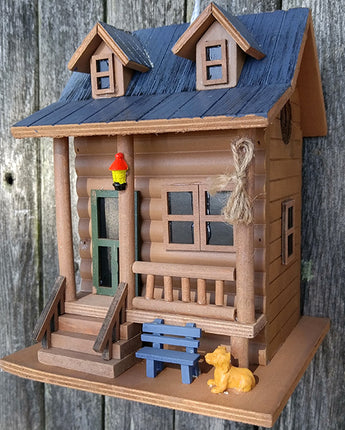 Home Bazaar Log Cabin Bird House