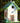 Home Bazaar Printed Grasshopper Bird House, Green