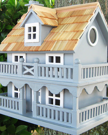 Home Bazaar Novelty Cottage Bird House, Blue