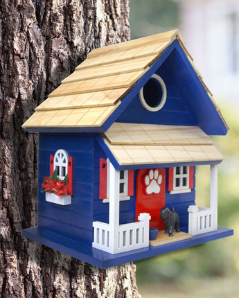 Home Bazaar Bow Wow Bird House, Blue