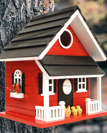 Home Bazaar Hen House Bird House, Red