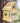 Home Bazaar Bunny House Bird House, Yellow