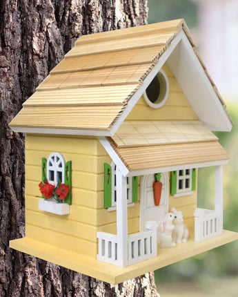 Home Bazaar Bunny House Bird House, Yellow