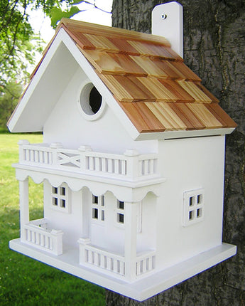 Home Bazaar Chalet Bird House, White