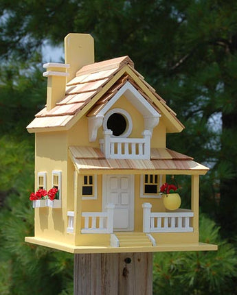 Home Bazaar Backyard Bird Cottage, Yellow