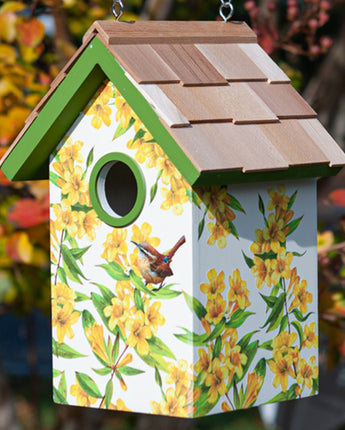 Home Bazaar Yellow Jessamine Cottage Bird House