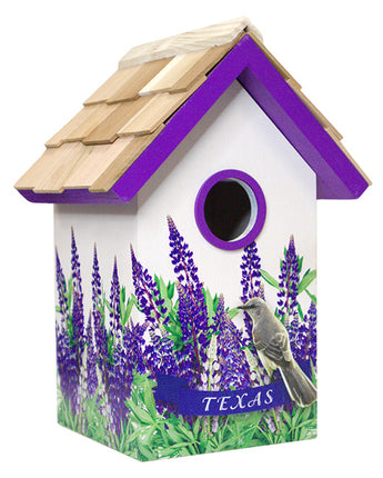 Home Bazaar Bird Cottage for Texas, Mockingbird & Bluebonnet