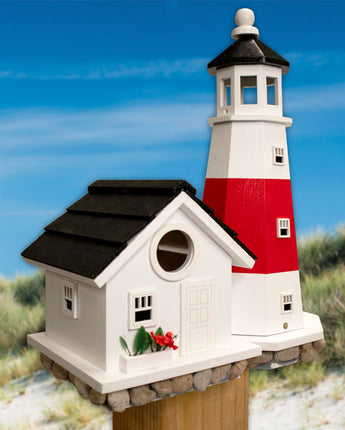 Home Bazaar Montauk Lighthouse Bird House, Small