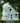 Home Bazaar Flower Pot Cottage Bird House, Blue