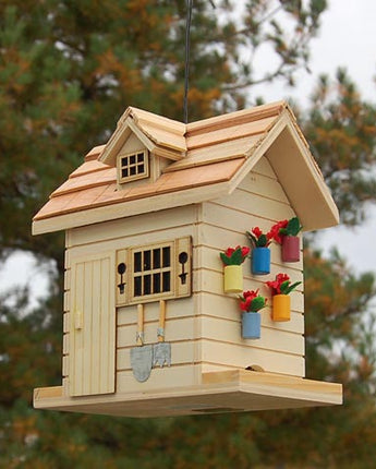 Home Bazaar Potting Shed Bird Feeder, Natural