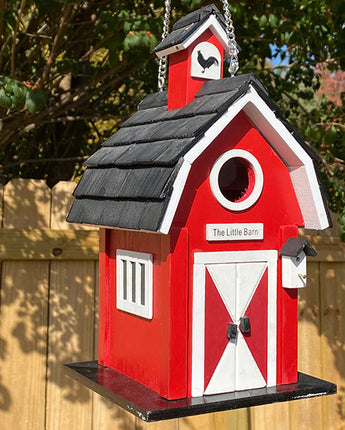 Home Bazaar Classic Barn Bird House, Red