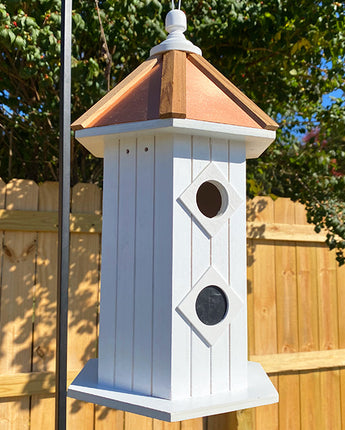 Home Bazaar Skyler Hanging Bird House with Copper Roof