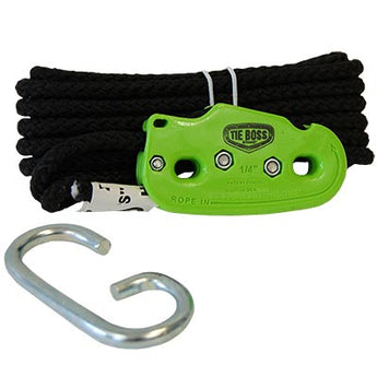 Tie Boss Cargo Tie Down & Storage Rope, 1/4", Lime Green