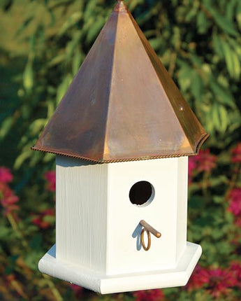 Heartwood Copper Songbird House, Browned Copper Roof