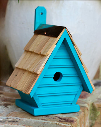 Heartwood New Chick Chickadee Bird House, Teal