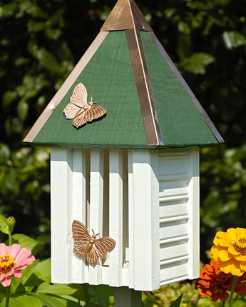 Heartwood Flutterbye House & Pole, White