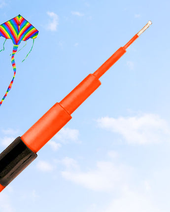 Jackite Fiberglass Telescoping Kite Pole, Orange, 31'